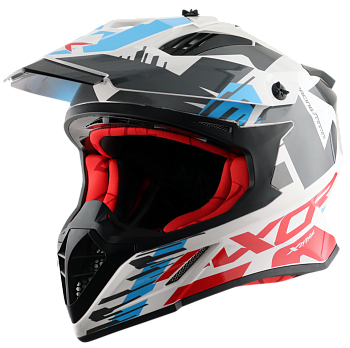 Шлем AXOR X-CROSS X1, цвет белый, красный, синий, чёрный