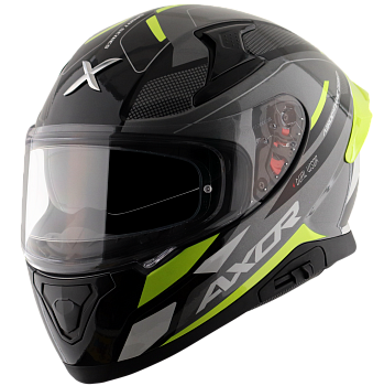 Шлем AXOR APEX TURBINE D/V, цвет черный/неон/серый