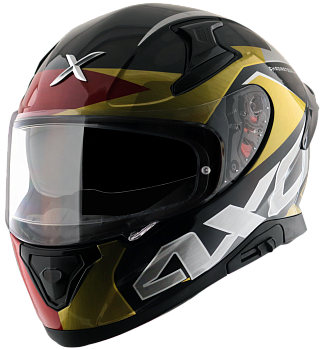 Шлем AXOR APEX CHROMTECH, цвет красный/чёрный/золото