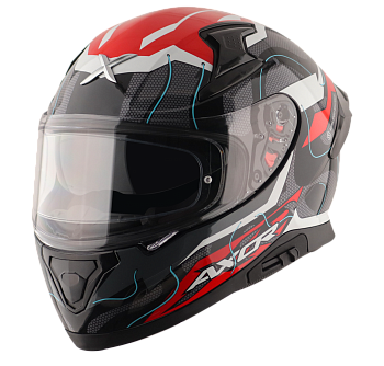 Шлем AXOR APEX TURBINE D/V, цвет черный/красный/серый